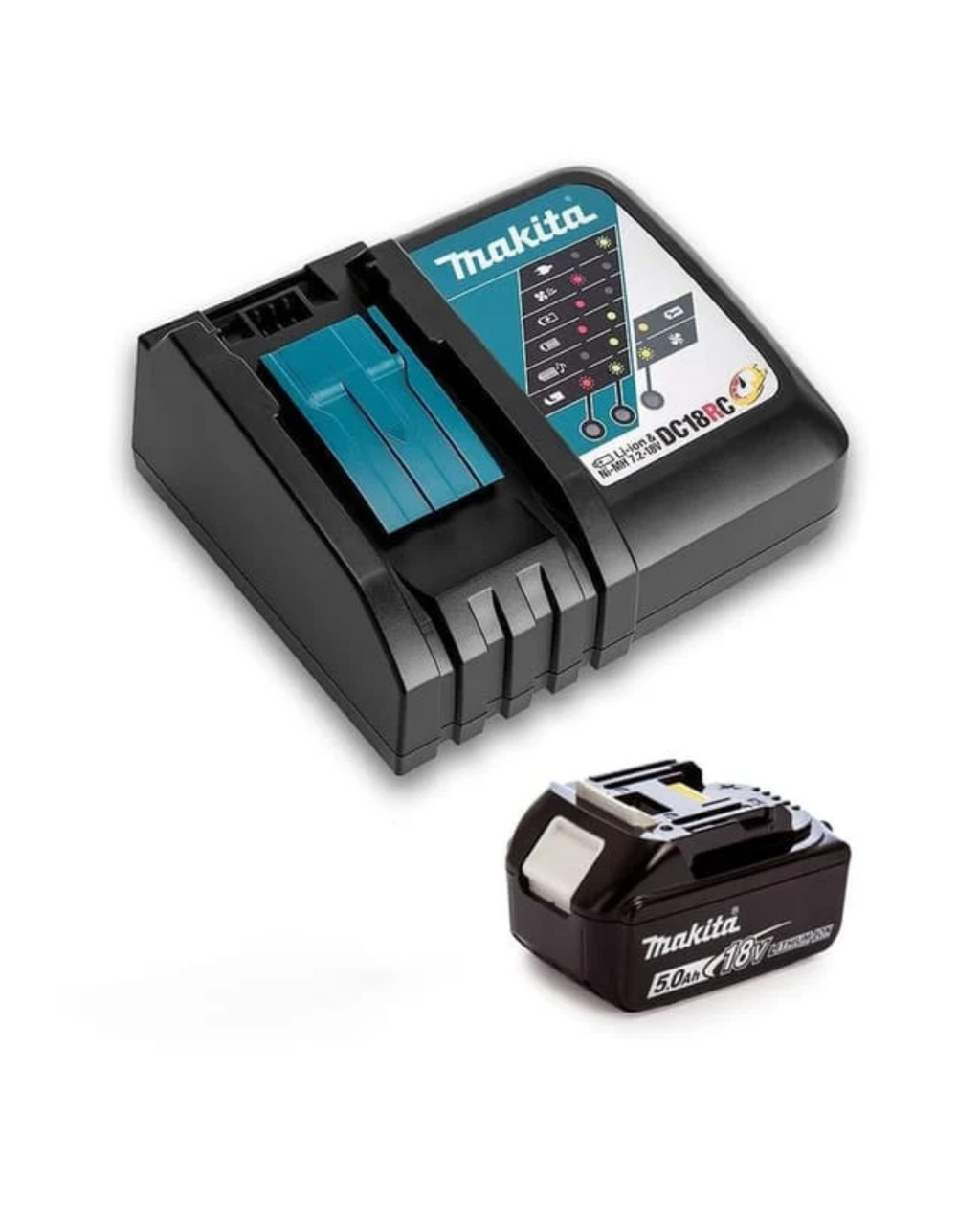 SET COMPLETO CARICABATTERIA E BATTERIA 18V 3.0AH MAKITA