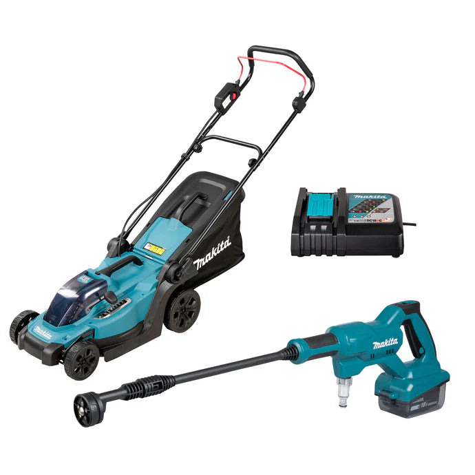 Combo kit makita DLX2583T (DLM330Z + DHW180Z + BL1850 + DC18RC)