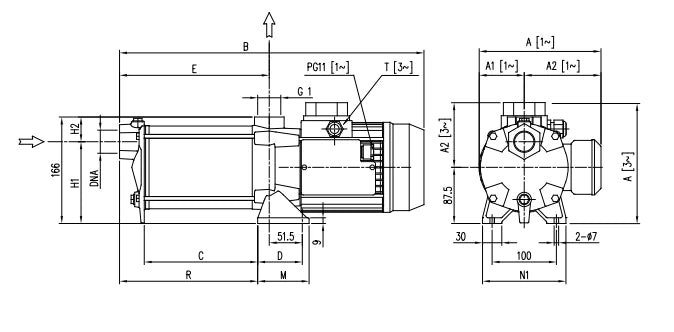 Ebara Pompa COMPACT/E AM/8 0.75HP Centrifuga – 1480030000E