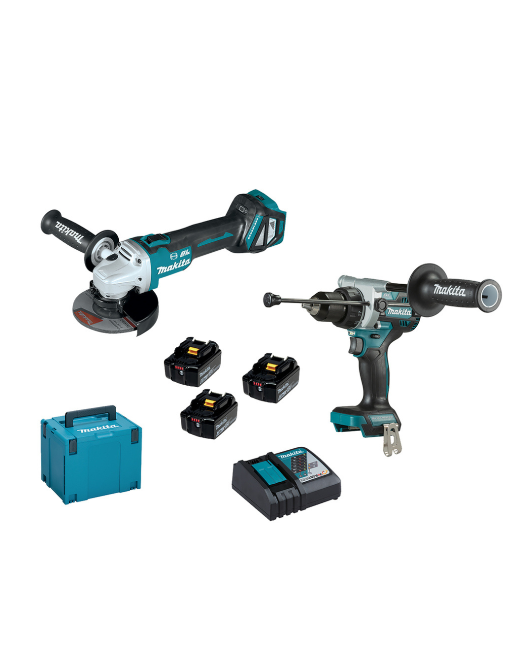 SET AVVITATORE E SMERIGLIATRICE A BATTERIA 18V MAKITA DLX2435TJ