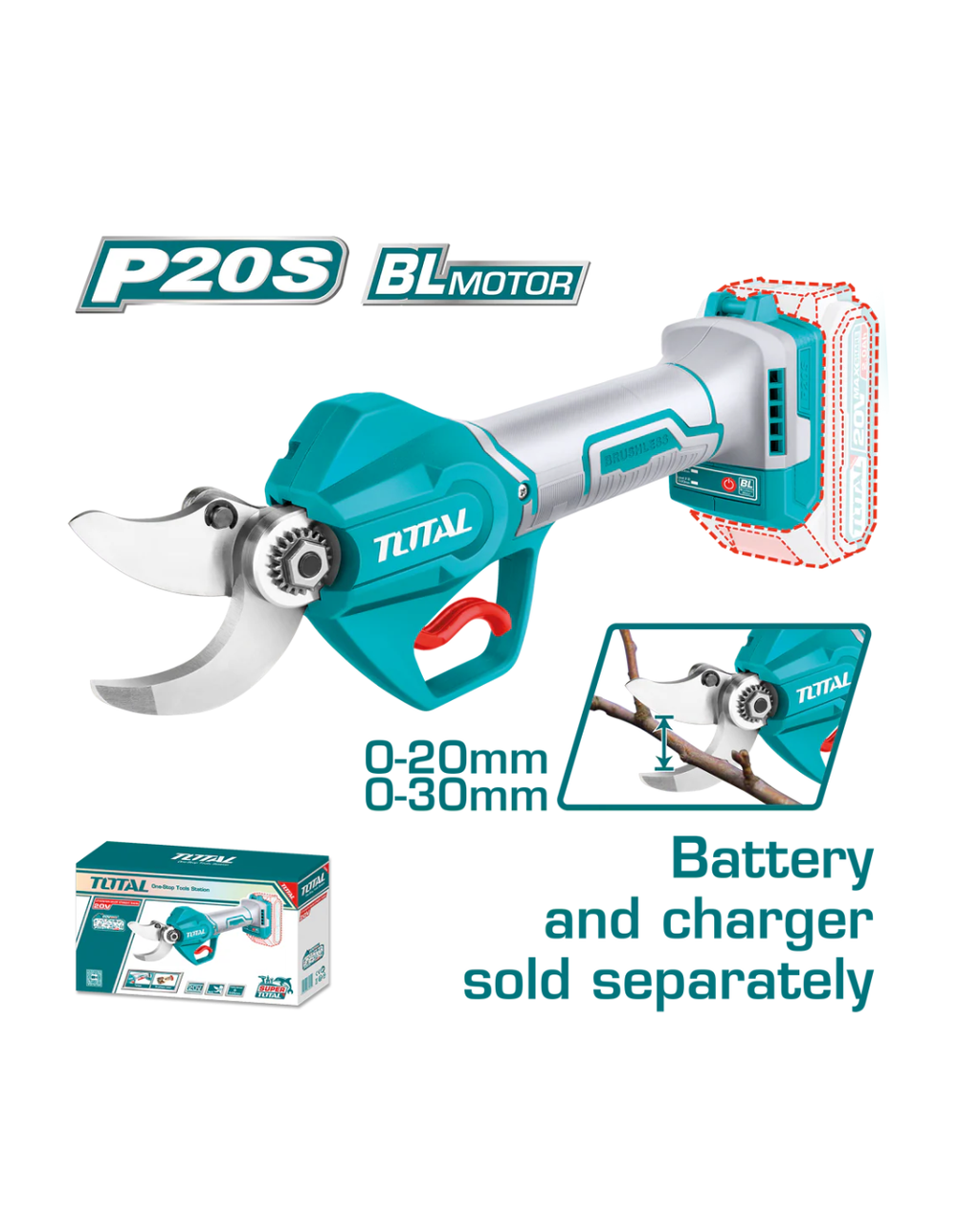 CESOIA A BATTERIA 20V TOTAL TSSLI20308