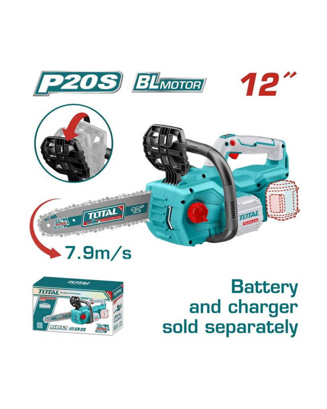 MOTOSEGA A BATTERIA 20V TOTAL TGSLI20128