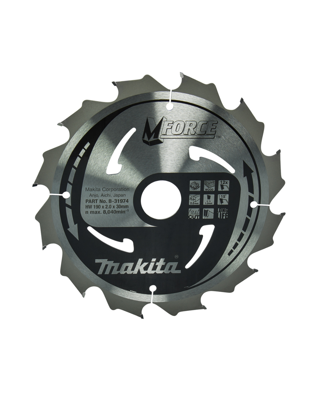 LAMAMAK FORCE PER SEGHE CIRCOLARI 190X30MM PER LEGNO MAKITA B-31974