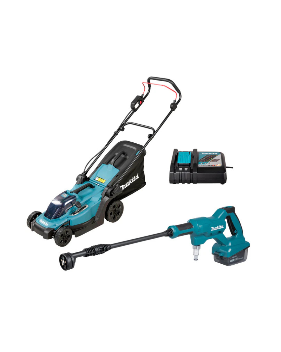 Combo kit makita DLX2583T (DLM330Z + DHW180Z + BL1850 + DC18RC)